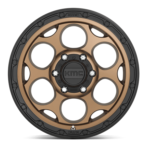KMC KM541 DIRTY HARRY Matte Bronze W/ Black Lip 18x8.5 +18 6x114.3mm 66.1mm - Wheelwiz