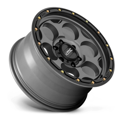 KMC KM541 DIRTY HARRY Satin Gray W/ Black Lip 17x9 -12 5x127mm 71.5mm - Wheelwiz