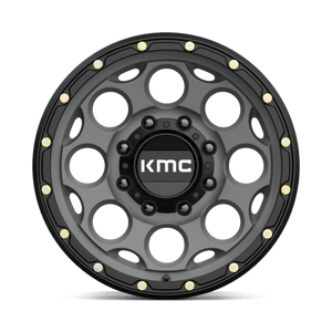 KMC KM541 DIRTY HARRY Satin Gray W/ Black Lip 17x8.5 0 8x170mm 125.1mm - Wheelwiz