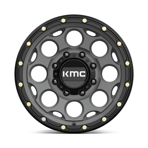 KMC KM541 DIRTY HARRY Satin Gray W/ Black Lip 17x8.5 0 8x165.1mm 125.1mm - Wheelwiz