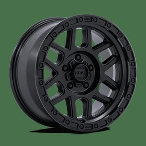 KMC KM544 MESA Satin Black W/ Gloss Black Lip 17x9 +18 5x127mm 71.5mm