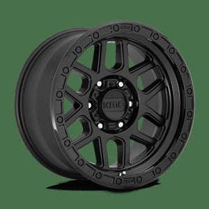KMC KM544 MESA Satin Black W/ Gloss Black Lip 20x9 +18 6x135mm 87.1mm
