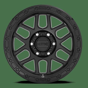KMC KM544 MESA Satin Black W/ Gloss Black Lip 20x9 +18 6x139.7mm 106.1mm