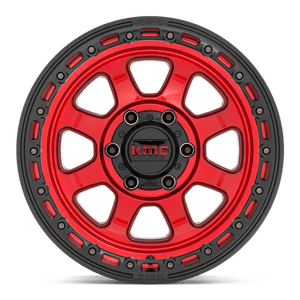 KMC KM548 CHASE Candy Red W/ Black Lip 20x9 +18 6x135mm 87.1mm - Wheelwiz