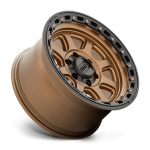 KMC KM548 CHASE Matte Bronze W/ Black Lip 17x9 -12 6x139.7mm 106.1mm - Wheelwiz