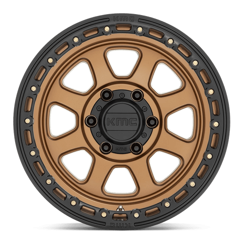 KMC KM548 CHASE Matte Bronze W/ Black Lip 17x9 0 6x139.7mm 106.1mm - Wheelwiz