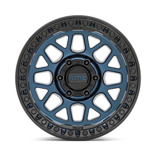KMC KM549 GRS Midnight Blue W/ G-black Lip 17x9 +18 8x170mm 125.1mm - Wheelwiz
