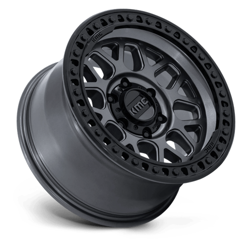 KMC KM549 GRS Gloss Gunmetal W/ Gloss Black 17x9 +18 5x127mm 71.5mm