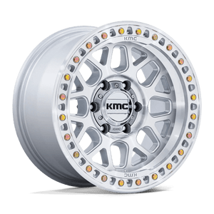 KMC KM549 GRS Gloss Silver W/ Machined Face 20x9 +18 6x135mm 87.1mm - Wheelwiz