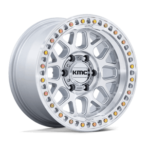 KMC KM549 GRS Gloss Silver W/ Machined Face 20x9 +18 5x127mm 71.5mm