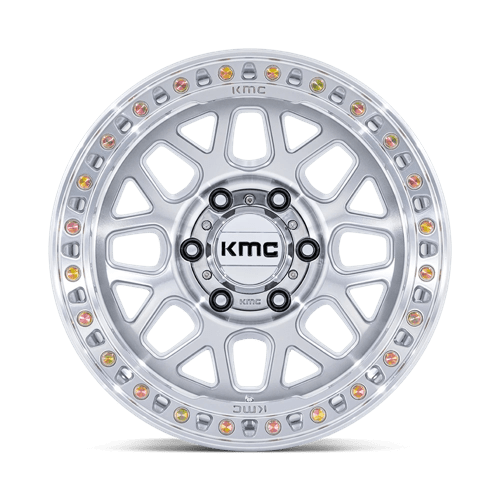 KMC KM549 GRS Gloss Silver W/ Machined Face 20x9 +18 6x135mm 87.1mm - Wheelwiz