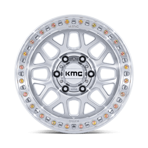 KMC KM549 GRS Gloss Silver W/ Machined Face 20x9 +18 6x135mm 87.1mm - Wheelwiz