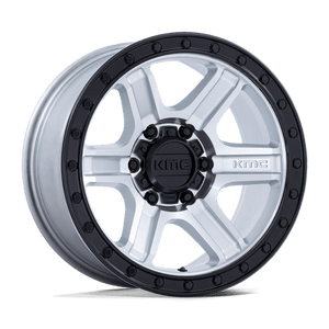 KMC KM551 OUTRUN Machined W/ Gloss Black Lip 17x8.5 -10 6x135mm 87.1mm - Wheelwiz