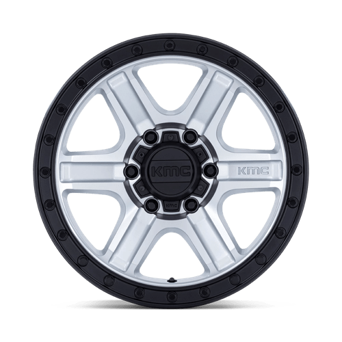 KMC KM551 OUTRUN Machined W/ Gloss Black Lip 18x9 +18 6x139.7mm 106.1mm - Wheelwiz