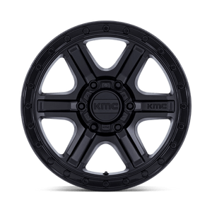 KMC KM551 OUTRUN Matte Black W/ Gloss Black Lip 17x8.5 +18 6x135mm 87.1mm