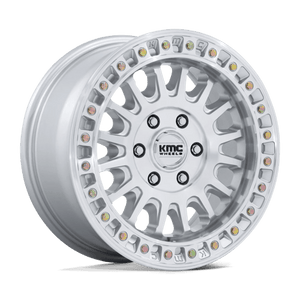 KMC KM552 IMS Gloss Silver W/ Machined Face 17x8 +32 6x130mm 84.1mm