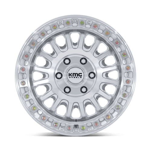 KMC KM552 IMS Gloss Silver W/ Machined Face 17x8 +32 6x130mm 84.1mm