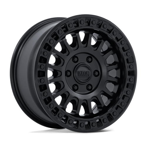 KMC KM552 IMS Matte Black W/ Gloss Black Lip 17x8 +32 6x130mm 84.1mm