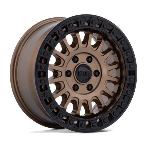 KMC KM552 IMS Matte Bronze W Gloss Black Lip 17x8 +32 6x130mm 84.1mm