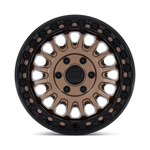KMC KM552 IMS Matte Bronze W Gloss Black Lip 17x8 +32 6x139.7mm 106.1mm - Wheelwiz