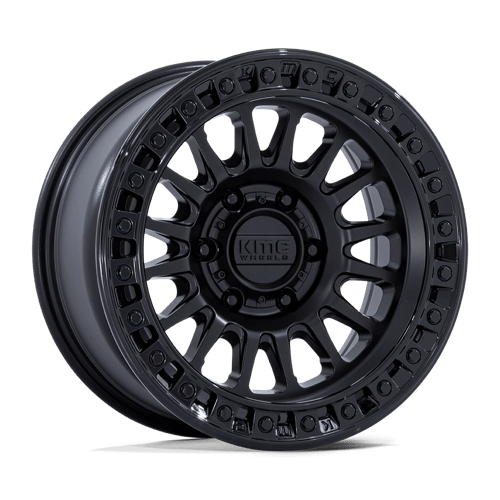 KMC KM552 IMS Matte Black W/ Gloss Black Lip 17x8.5 -10 6x139.7mm 106.1mm - Wheelwiz