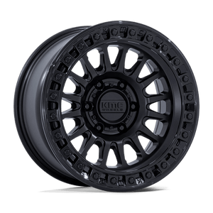 KMC KM552 IMS Matte Black W/ Gloss Black Lip 18x9 0 5x127mm 71.5mm - Wheelwiz