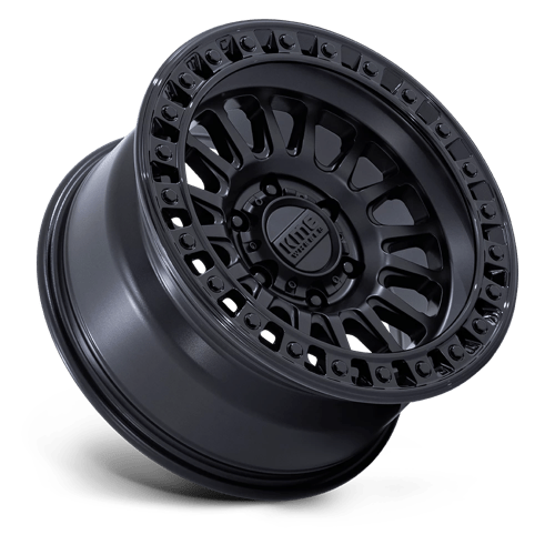 KMC KM552 IMS Matte Black W/ Gloss Black Lip 17x8.5 +18 5x108mm 60.1mm - Wheelwiz