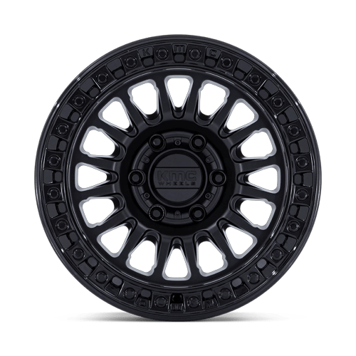 KMC KM552 IMS Matte Black W/ Gloss Black Lip 20x9 +18 8x165.1mm 125.1mm - Wheelwiz