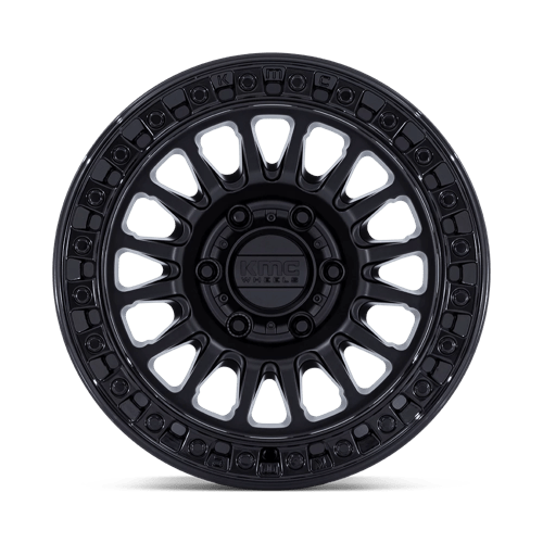 KMC KM552 IMS Matte Black W/ Gloss Black Lip 17x8.5 +18 5x108mm 60.1mm - Wheelwiz