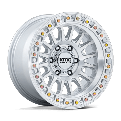 KMC KM552 IMS Gloss Silver W/ Machined Face 17x8.5 +25 6x135mm 87.1mm - Wheelwiz