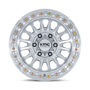 KMC KM552 IMS Gloss Silver W/ Machined Face 20x9 +18 5x127mm 71.5mm