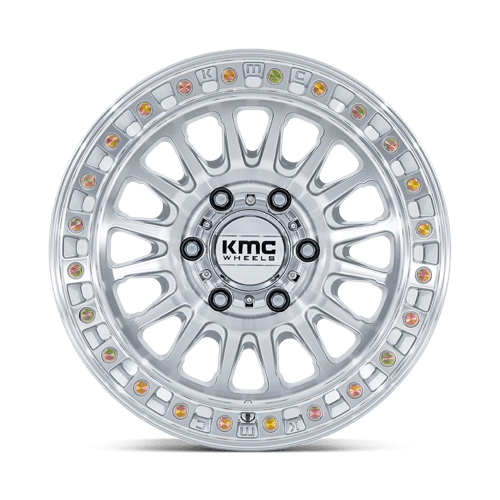 KMC KM552 IMS Gloss Silver W/ Machined Face 18x9 +18 6x120mm 66.9mm