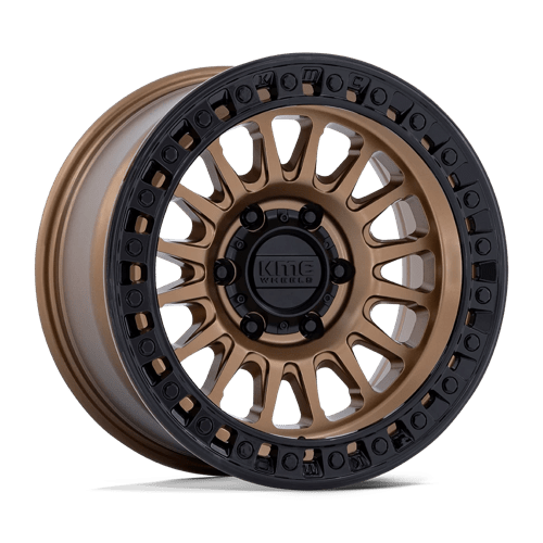 KMC KM552 IMS Matte Bronze W Gloss Black Lip 17x8.5 +25 6x135mm 87.1mm