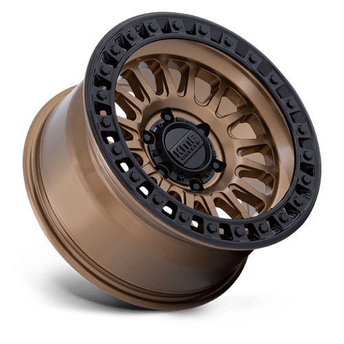 KMC KM552 IMS Matte Bronze W Gloss Black Lip 17x8.5 +18 5x108mm 60.1mm - Wheelwiz