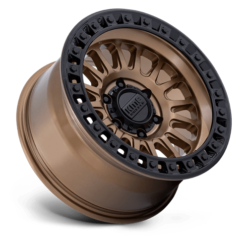 KMC KM552 IMS Matte Bronze W Gloss Black Lip 17x8.5 +25 6x139.7mm 106.1mm - Wheelwiz