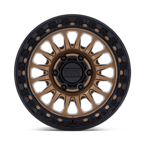 KMC KM552 IMS Matte Bronze W Gloss Black Lip 17x8.5 +18 5x108mm 60.1mm - Wheelwiz