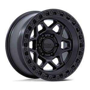 KMC KM553 TORX Matte Black W/ Gloss Black Lip 17x9 -12 6x139.7mm 106.1mm - Wheelwiz