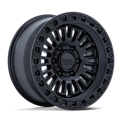 KMC KM554 AZTEC Matte Black W/ Gloss Black Lip 17x8.5 0 6x135mm 87.1mm - Wheelwiz