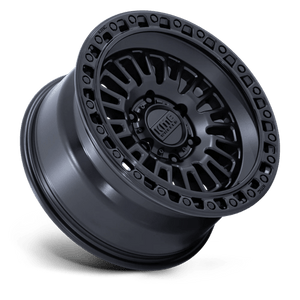 KMC KM554 AZTEC Matte Black W/ Gloss Black Lip 17x8.5 0 6x120mm 66.9mm - Wheelwiz