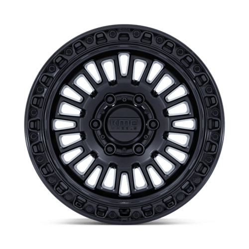 KMC KM554 AZTEC Matte Black W/ Gloss Black Lip 17x8.5 0 6x120mm 66.9mm