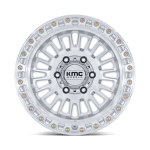 KMC KM554 AZTEC Gloss Silver W/ Machined Face 17x8.5 +25 6x114.3mm 66.1mm