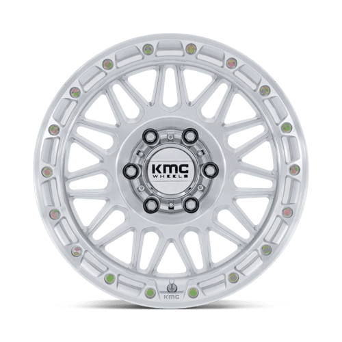 KMC KM555 ATTACK Gloss Silver W/ Machined Face 17x8.5 -10 6x135mm 87.1mm - Wheelwiz