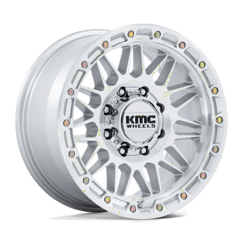 KMC KM555 ATTACK Gloss Silver W/ Machined Face 18x9 +18 8x165.1mm 125.1mm