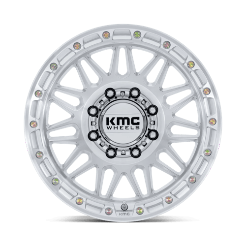 KMC KM555 ATTACK Gloss Silver W/ Machined Face 20x9 +1 8x165.1mm 125.1mm