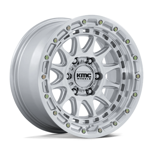 KMC KM556 CRUX Gloss Silver W/ Machined Face 17x8.5 0 5x127mm 71.5mm - Wheelwiz