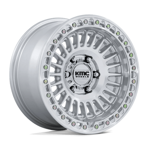 KMC KM559 NEXUS Gloss Silver W/ Machined Face 18x9 0 8x180mm 124.2mm - Wheelwiz