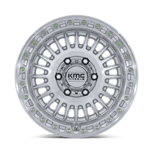KMC KM559 NEXUS Gloss Silver W/ Machined Face 17x8.5 +25 6x139.7mm 106.1mm - Wheelwiz