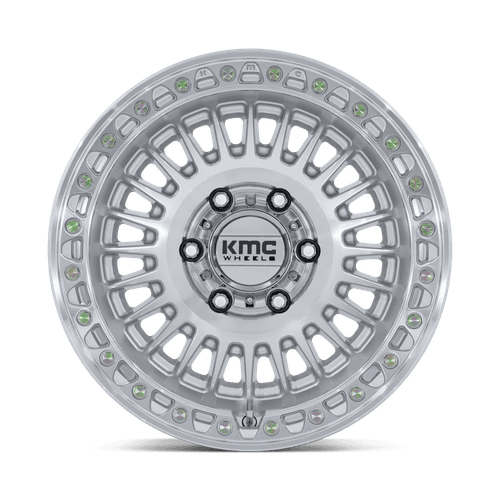 KMC KM559 NEXUS Gloss Silver W/ Machined Face 17x8.5 0 5x127mm 71.5mm - Wheelwiz