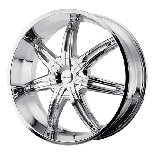 KMC KM665 SURGE Chrome 20x9 +30 6x127|6x135mm 87.1mm - Wheelwiz