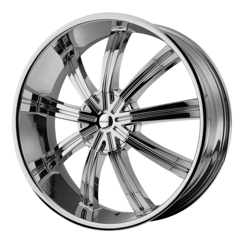 KMC KM672 WIDOW Chrome 20x8.5 +15 5x115|5x120mm 74.1mm - Wheelwiz